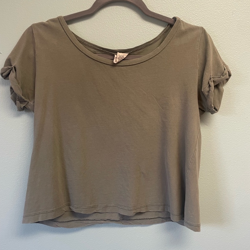 Green crop top size small